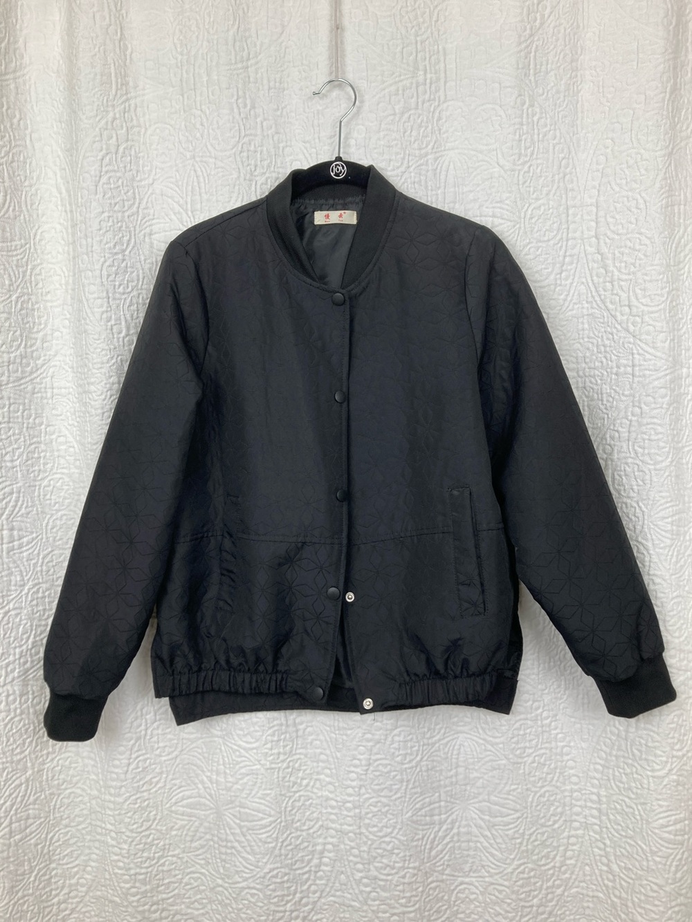 Man Yun Women’s Quilted Black Bomber Jacket sz Medium NWT